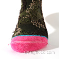 Robuste Anti-Schrumpf-Strick-Jacquard-Design-Socken